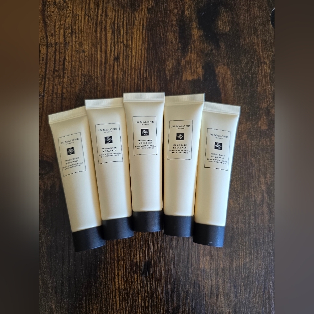 NEW! Jo Malone, Wood Sage & Sea Salt, Body/Hand Lotion, 15 ml, BUNDLE of 5!